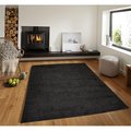 Terreno 5 x 7 ft. Discount World Shaggy Collection Black Area Rug TE2586228